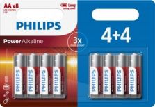 Philips Power Alkaline AA/LR6 blister 4+4 (8 pack)