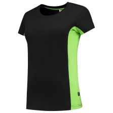 Tricorp 102003 T-Shirt Bicolor Dames - Black-Lime