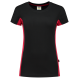 Tricorp 102003 T-Shirt Bicolor Dames - Black-Red