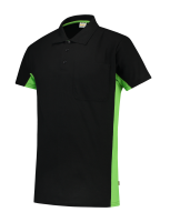 Tricorp 202002 Poloshirt Bicolor Borstzak - Black-Lime