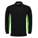 Tricorp 302001 Polosweater Bicolor Borstzak - Black-Lime