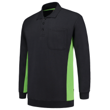 Tricorp 302001 Polosweater Bicolor Borstzak - Navy-Lime