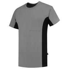Tricorp 102002 T-Shirt Bicolor Borstzak - Grey-Black