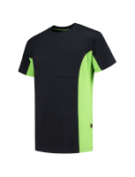 Tricorp 102002 T-Shirt Bicolor Borstzak - Navy-Lime
