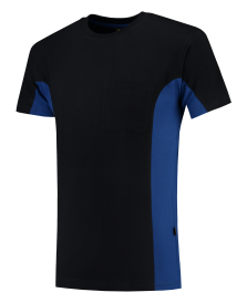 Tricorp 102002 T-Shirt Bicolor Borstzak - Navy-Royalblue