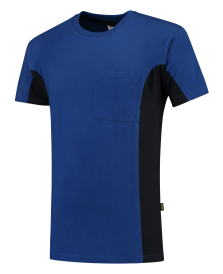 Tricorp 102002 T-Shirt Bicolor Borstzak - Royalblue-Navy