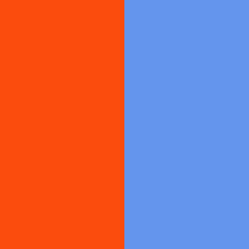 hi-vis oranje/korenblauw