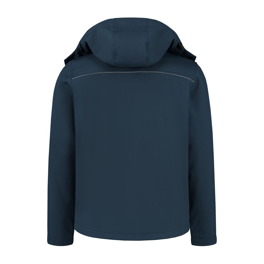 Softshell basic met capuchon navy maat S