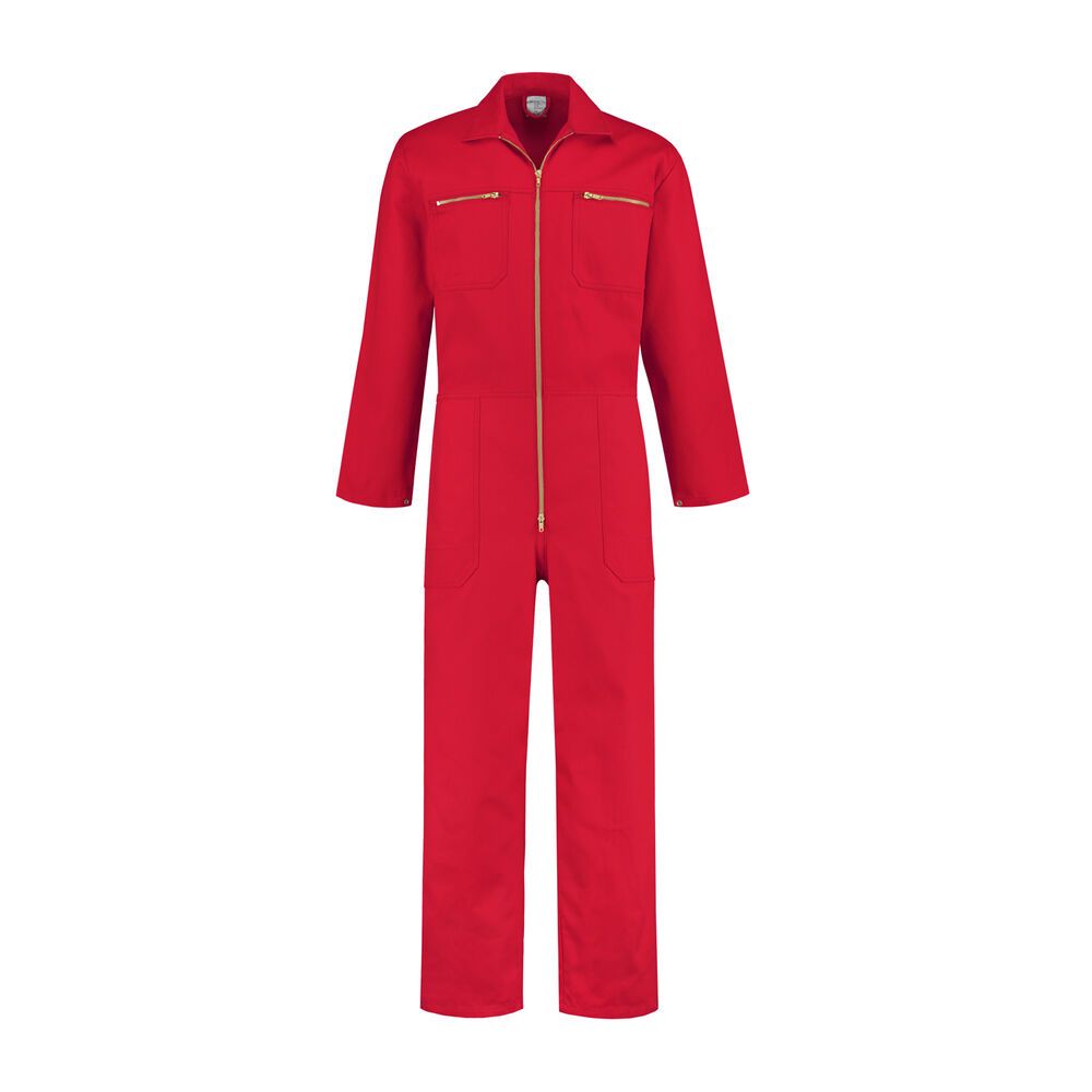 Kinderoverall 100% katoen rood maat 86